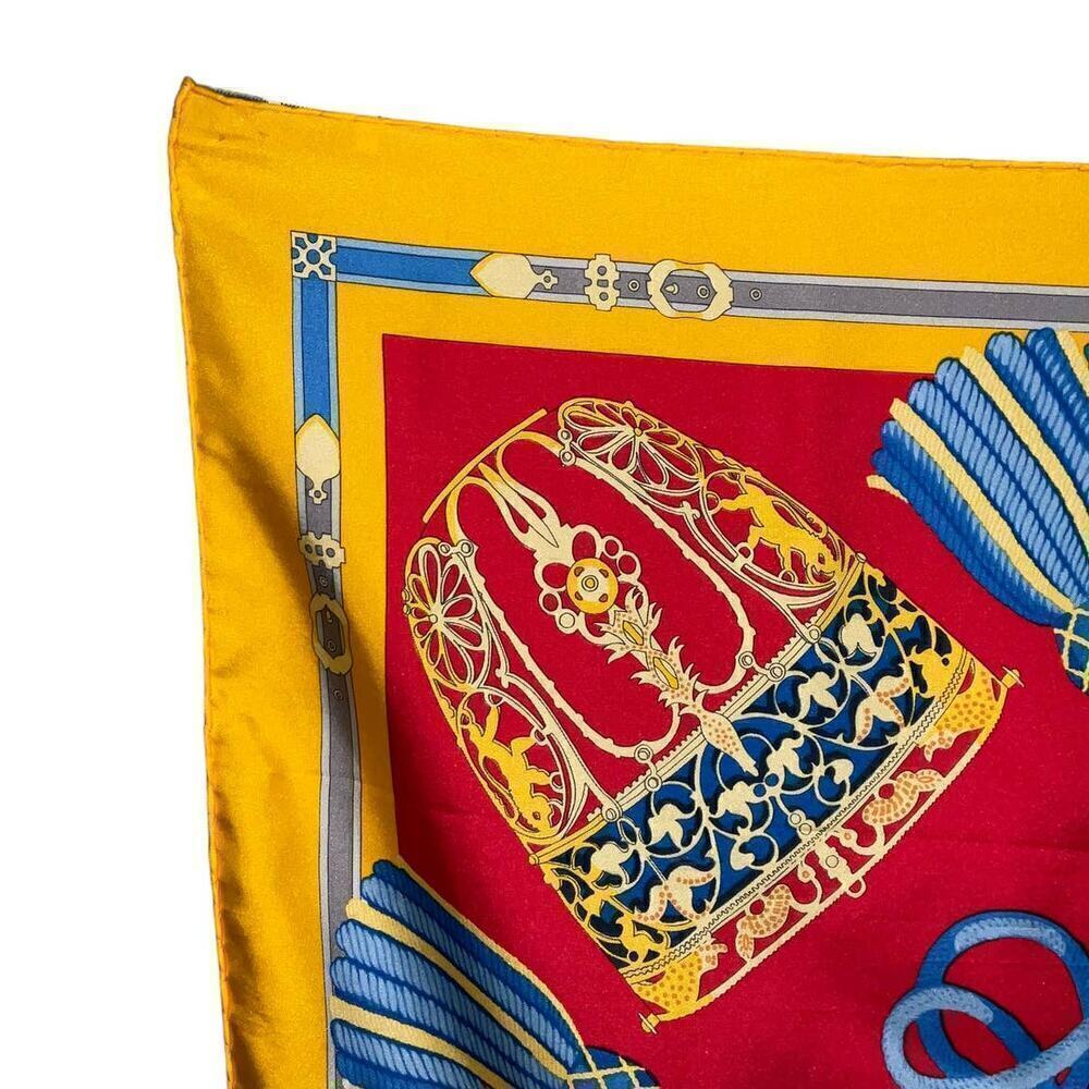 Hermès HERMES Vintage Les Muserolles Motif 90cm Square Silk Scarf - Picture 2 of 16